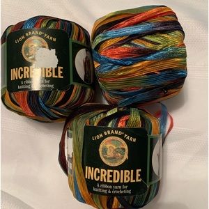 Ribbon Yarn Lion Brand 4 spools